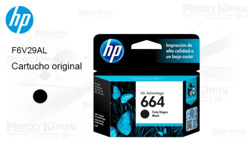 Cartucho de Tinta HP 664 Black Original 120pag.