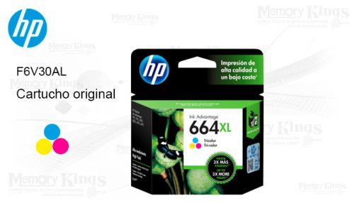 Cartucho de Tinta HP 664XL Tricolor Original 330pa
