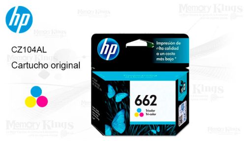 Cartucho de Tinta HP 662 Tricolor Original 100pag.
