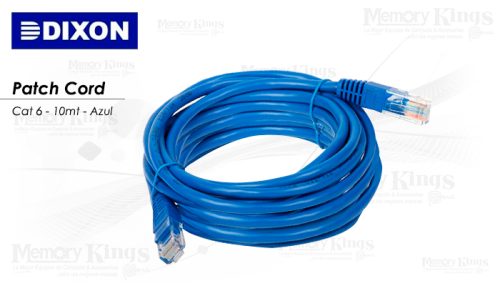 CABLE RED PATCH CORD DIXON 10mt cat-6 Azul