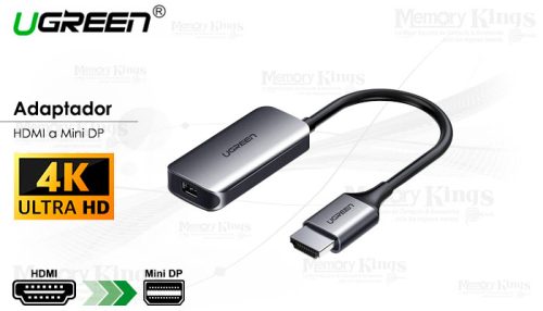 ADAPTADOR HDMi a mini DP UGREEN CM239 4K|2K 30Hz