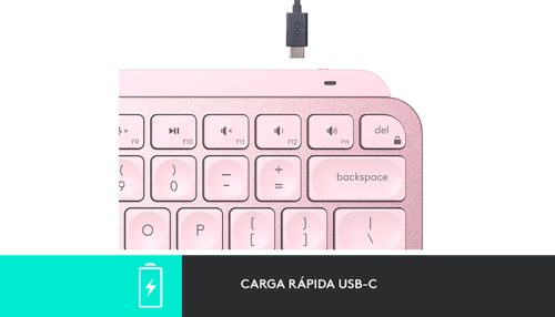 TECLADO LOGITECH MX KEYS MINI MULTI DEVICE PINK Bluetooth