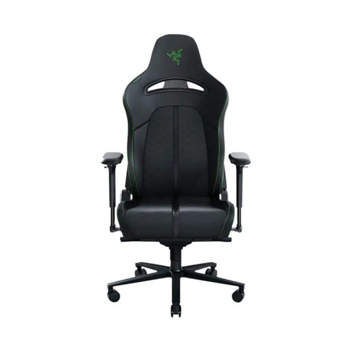 Silla gaming Razer Enki con soporte lumbar, diseño curvo, color negro y comodidad premium