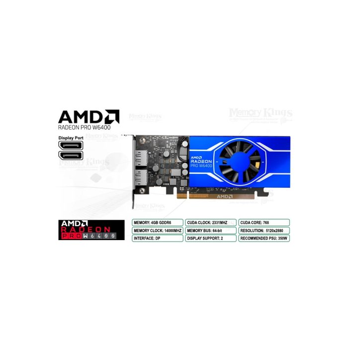 RADEON PRO W6400 4GB 64 bit GDDR6
