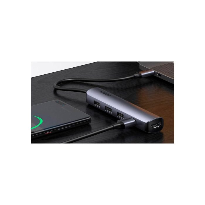 HUB USB-C 4pt-USB 3.0|1pt-HDMI UGREEN CM417