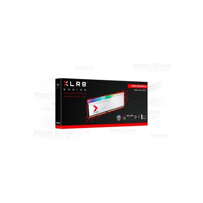 MEMORIA DDR4 8GB 3200 CL16 PNY EPIC-X RGB WHITE