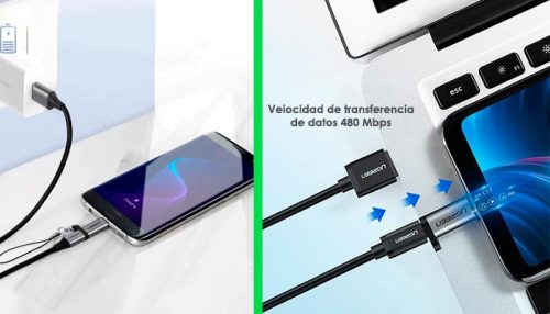 ADAPTADOR MICRO USB A USB-C UGREEN US282