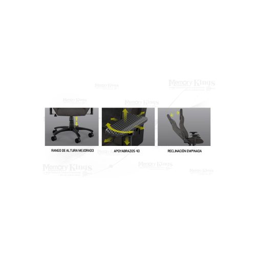 SILLA Gaming CORSAIR T3 RUSH TELA CARBON