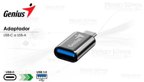 ADAPTADOR USB-C a USB-A 3.0 GENIUS DARK GREY