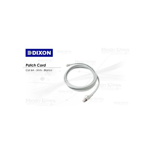 CABLE RED PATCH CORD DIXON 5mt cat-6A Blanco