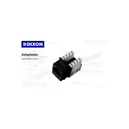 ADAPTADOR JACK RJ45 CAT 6 DIXON Negro