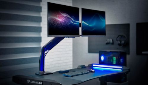 SOPORTE PARA MONITOR COUGAR DUO35 19a 35 pulgadas, soporta 2 monitores