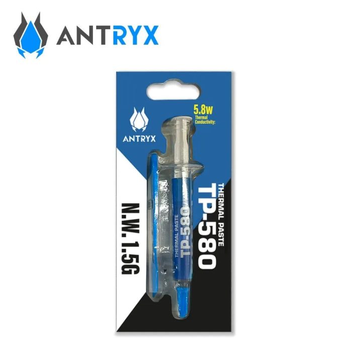 Pasta térmica Antryx TP-580 para CPU y GPU, 1.50g - Rendimiento óptimo y fácil aplicación