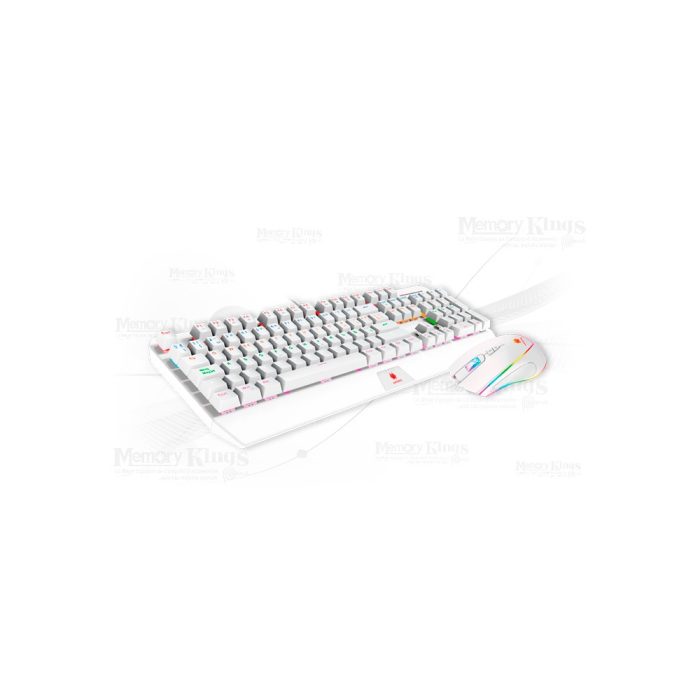 TECLADO+MOUSE Gaming ANTRYX GC-5100 MECANICO SW PURPLE RGB WHITE