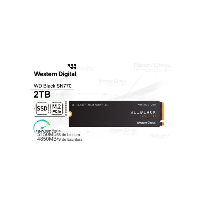 UNIDAD SSD M.2 PCIe 2TB WD BLACK SN770
