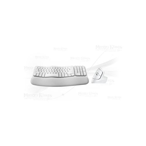TECLADO+MOUSE LOGITECH ERGO WAVE LIFT BLUETOOTH WIRELESS WHITE