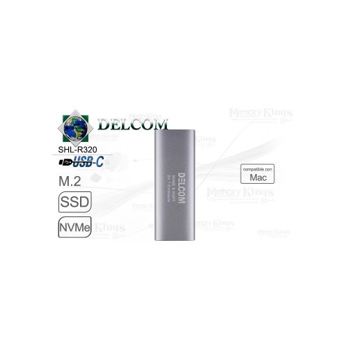 CASE USB-C Y USB3.0 a SSD NVME M.2 DELCOM