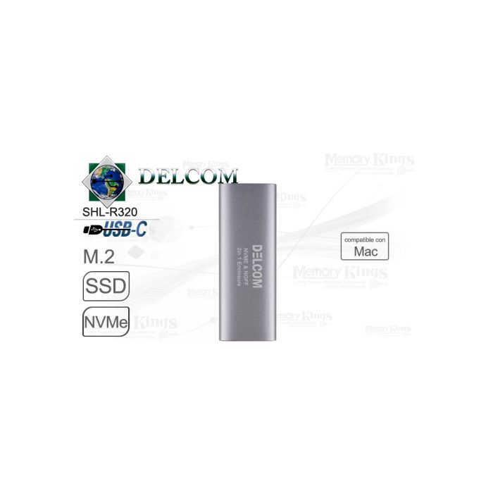 CASE USB-C Y USB3.0 a SSD NVME M.2 DELCOM