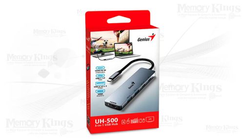 HUB USB-C GENIUS UH-500 5in1 HDMi|3pts-USB3.0|USB-