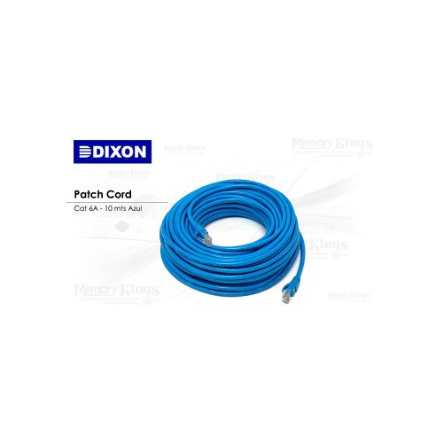 CABLE RED PATCH CORD DIXON 10mt cat-6A Azul