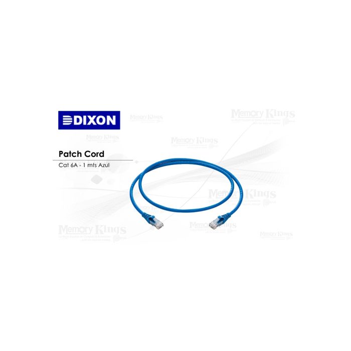 CABLE RED PATCH CORD DIXON 1mt cat-6A Azul