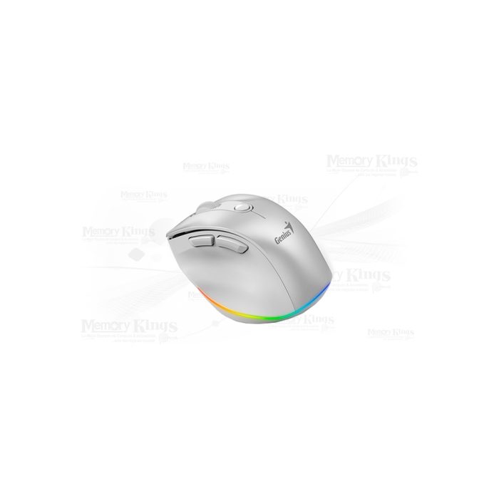 MOUSE GENIUS ERGO-9000S PRO RGB PEARL WHITE Recargable Bluetooth, Wireless