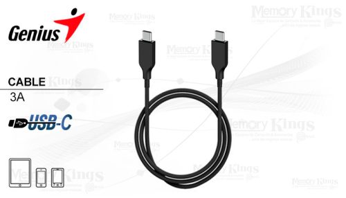 CABLE USB-C A USB-C GENIUS ACC-A2CC-3A BLACK