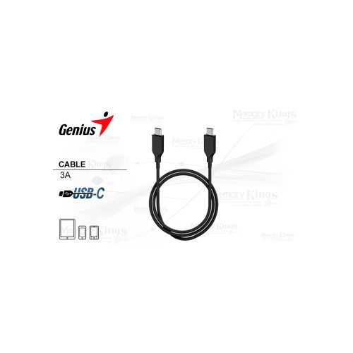 CABLE USB-C A USB-C GENIUS ACC-A2CC-3A BLACK