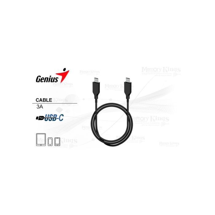 CABLE USB-C A USB-C GENIUS ACC-A2CC-3A BLACK