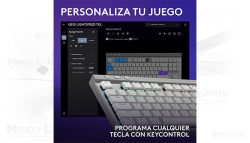 TECLADO Gaming LOGITECH G515 LIGHTSPEED TKL WHITE