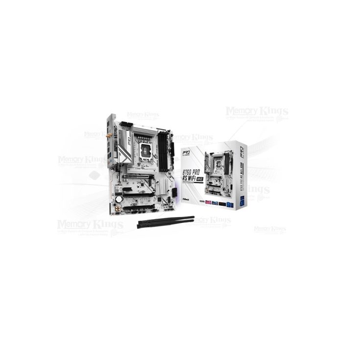 Placa base Asrock B760 Pro RS Wifi White D5, ATX, 1700, con conectividad WiFi y diseño elegante