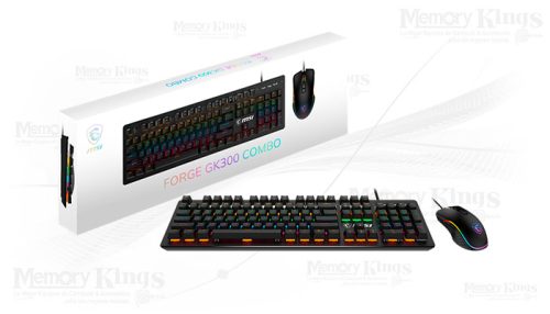 TECLADO+MOUSE Gaming MSI FORGE GK300 SW BLUE