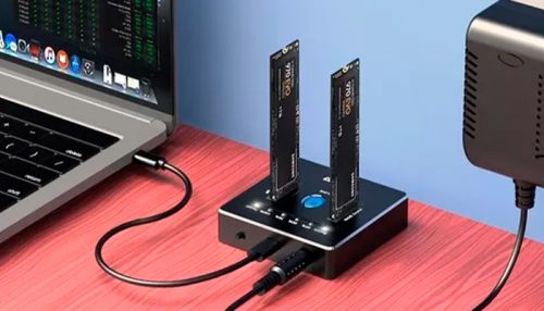 ADAPTADOR M.2 NVME CLONADOR SSD USB-C FIDECO