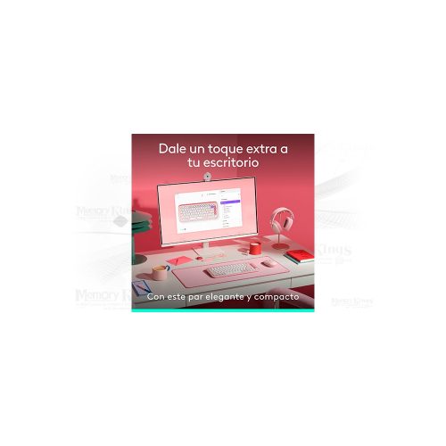 TECLADO+MOUSE LOGITECH POP ICON BLUETOOTH PINK