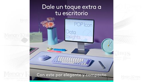 TECLADO+MOUSE LOGITECH POP ICON BLUETOOTH PURPLE