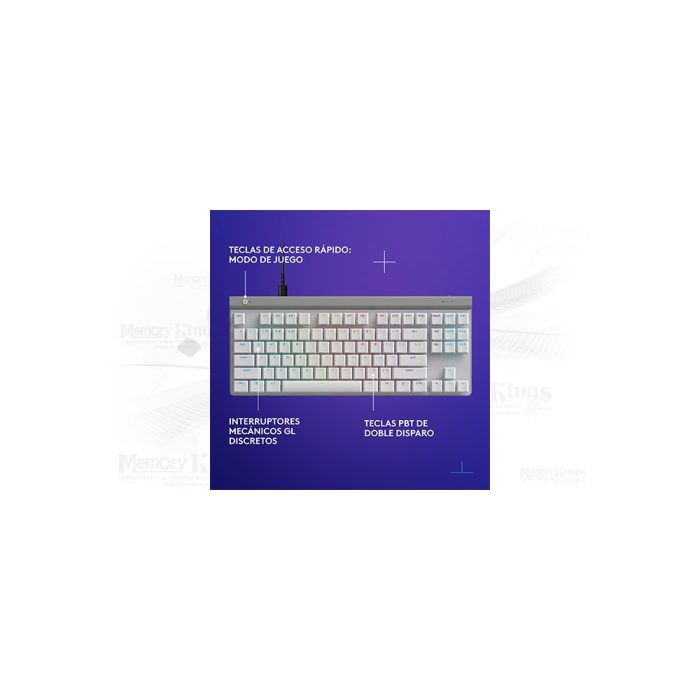 TECLADO Gaming LOGITECH G515 TKL Low-profile USB WHITE