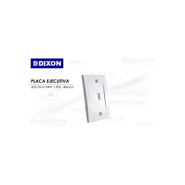 PLACA EJECUTIVA VERTICAL 1 PUERTO DIXON BLANCO