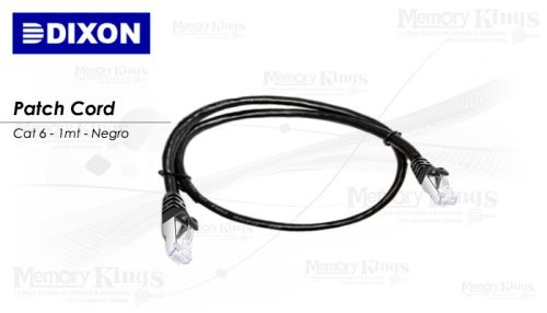 CABLE RED PATCH CORD DIXON 1mt cat-6 Negro