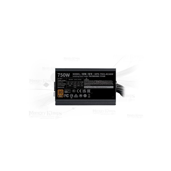 FUENTE 750W 80plus BRONZE COOLER MASTER MWE 750 V3