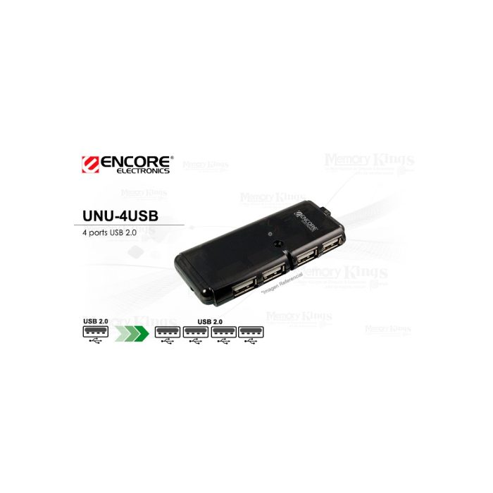 HUB USB 4pt ENCORE ENU-4USB Black
