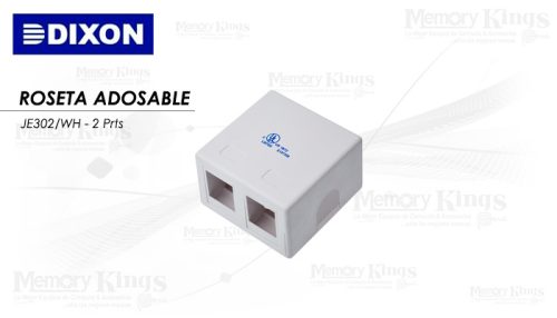 ROSETA ADOSABLE DE 2 PUERTOS DIXON BLANCO