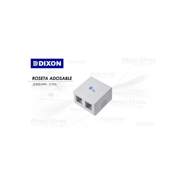 ROSETA ADOSABLE DE 2 PUERTOS DIXON BLANCO
