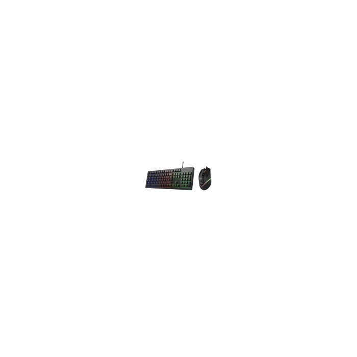 Xtech - Keyboard and mouse set - Wired - Spanish - USB - Black - Gaming XTK-530S
