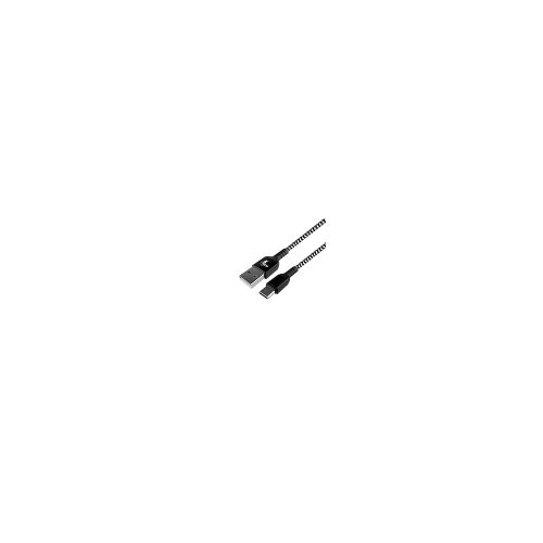 Xtech - USB cable - 4 pin USB Type A - 24 pin USB-C - 1.8 m - Black & white - Braided-XTC-511