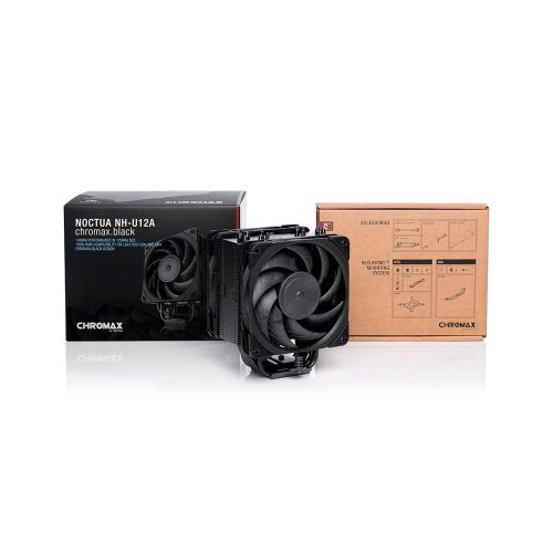 Fan-Cooler Noctua NH-U12A chromax.black, Dual para CPU (120mm/Negro/22.6 dB)