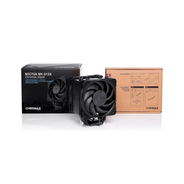Fan-Cooler Noctua NH-U12A chromax.black, Dual para CPU (120mm/Negro/22.6 dB)