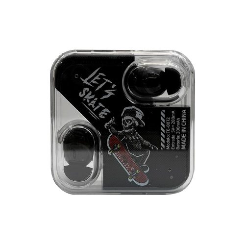Audífonos TEROS TE-8072N, Bluetooth, TWS, negro