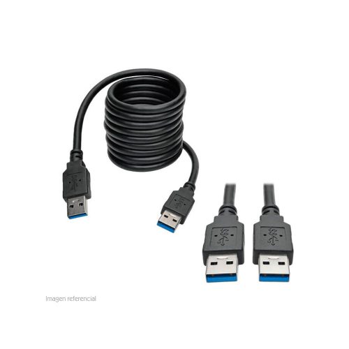 Cable USB 3.0 Tripp-Lite U320-006-BK, Negro, SuperSpeed, A/A, 1.83 mts, 28/24 AWG.