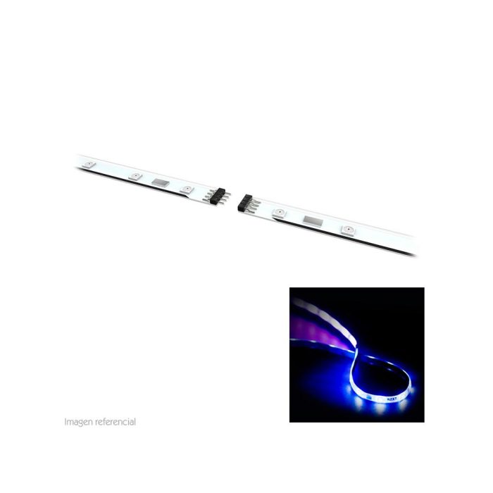 Kit de extensión NZXT HUE+, LED RGB, cables de 30 cm y 10 cm, cinta de doble pega.