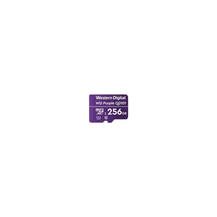 Memoria microSD Western Digital Purple 256GB para cámaras de videovigilancia - alta velocidad y fiabilidad